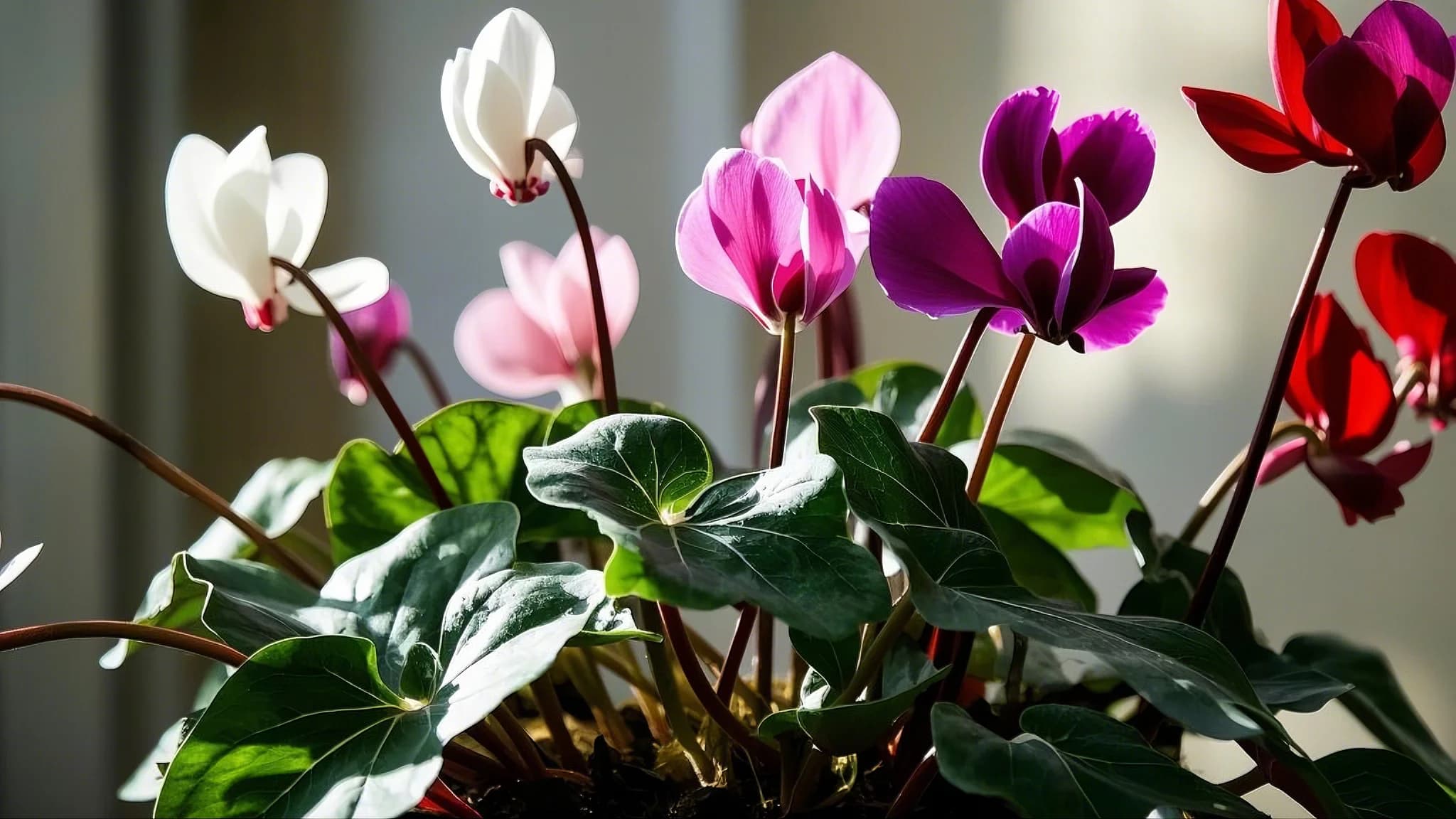 Cyclamen flowering plant