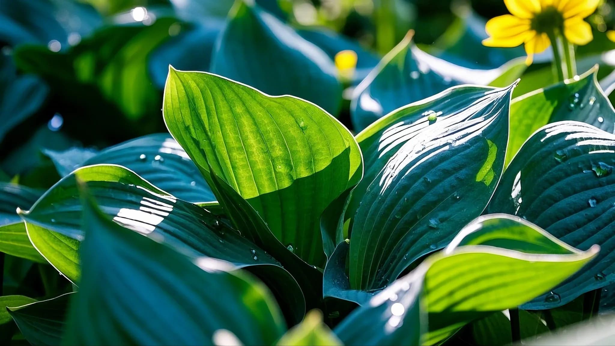 Hosta green plant
